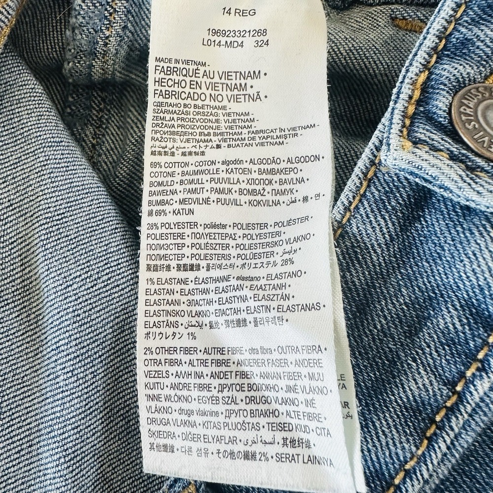 Levi's Girls Size 14 Regular Rise Flare Blue Denim Bootcut Pockets Adjustable - Picture 9 of 10